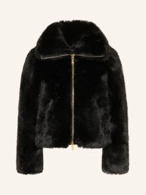 Moose Knuckles Kurtka Ze Sztucznego Futra Gold Series Sutton Bunny schwarz