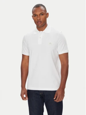 Moose Knuckles Polo Everett M34MT712 Biały Slim Fit