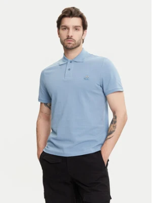 Moose Knuckles Polo Everett M34MT712 Niebieski Slim Fit