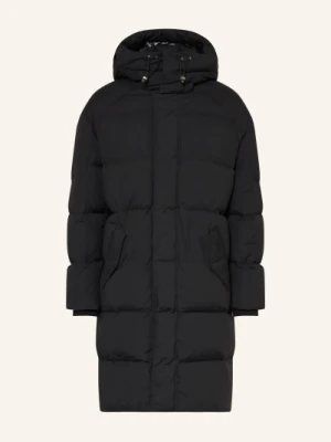 Moose Knuckles Puchowy Płaszcz Everest Z Odpinanym Kapturem schwarz