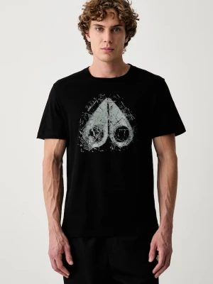 MOOSE KNUCKLES T-shirt męski bawełniany czarny