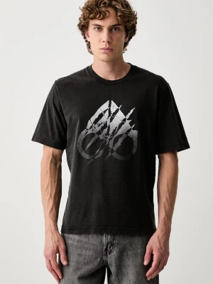 MOOSE KNUCKLES T-shirt męski bawełniany szary