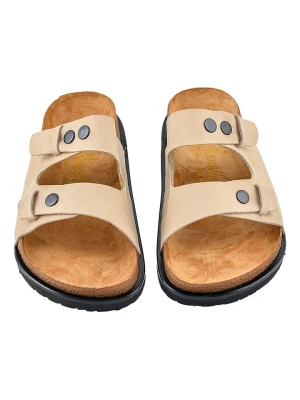 Moosefield Skórzane klapki w kolorze beżowym rozmiar: 39