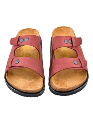 Moosefield Skórzane klapki w kolorze bordowym rozmiar: 39