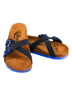 Moosefield Skórzane klapki w kolorze granatowym rozmiar: 40