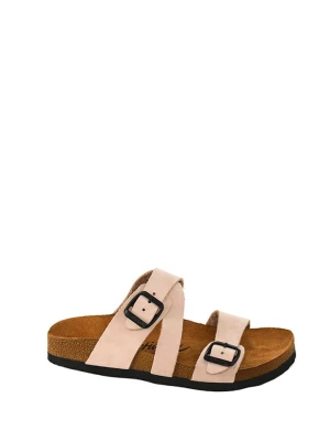 Moosefield Skórzane klapki w kolorze jasnoróżowym rozmiar: 41