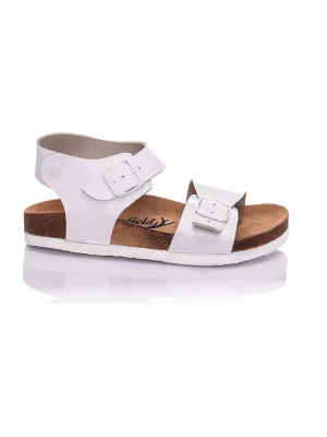 Moosefield Skórzane sandały w kolorze białym rozmiar: 37