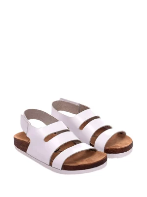 Moosefield Skórzane sandały w kolorze białym rozmiar: 40