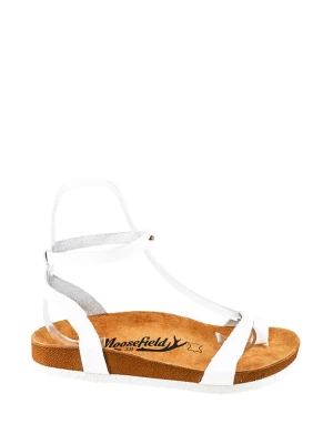 Moosefield Skórzane sandały w kolorze białym rozmiar: 39