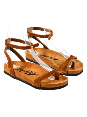 Moosefield Skórzane sandały w kolorze brązowym rozmiar: 42