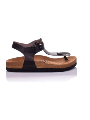 Moosefield Skórzane sandały w kolorze ciemnobrązowym rozmiar: 36