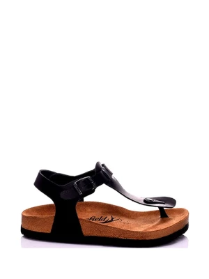 Moosefield Skórzane sandały w kolorze czarnym rozmiar: 36