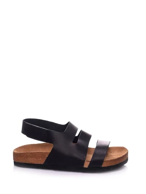 Moosefield Skórzane sandały w kolorze czarnym rozmiar: 42
