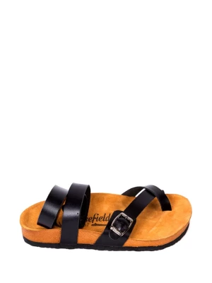 Moosefield Skórzane sandały w kolorze czarnym rozmiar: 37