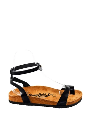 Moosefield Skórzane sandały w kolorze czarnym rozmiar: 42