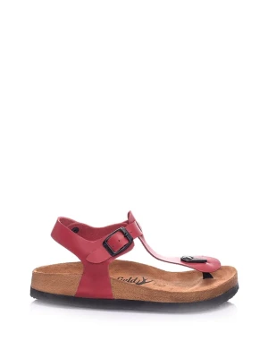Moosefield Skórzane sandały w kolorze czerwonym rozmiar: 38