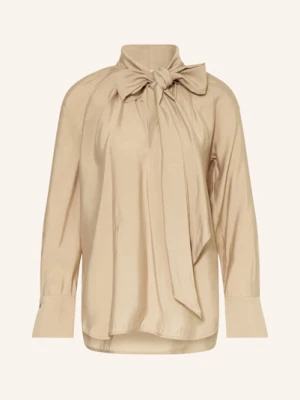 More Bluzka Z Wiązaniem Pod Szyją beige