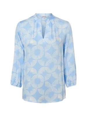 More & More Bluzka damska tunika Kobiety wiskoza (100%) niebieski wzorzysty,