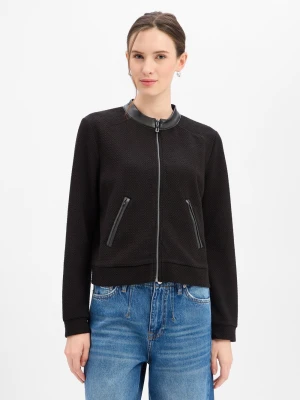 More & More Damska bluza dresowa Kobiety Sztuczne włókno czarny jednolity,