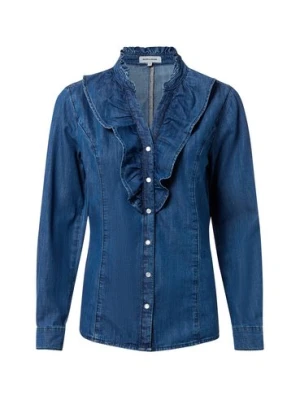 More & More Damska bluzka dżinsowa Kobiety Bawełna niebieski jednolity,