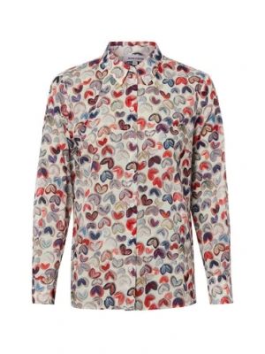 More & More Damska bluzka koszulowa Kobiety Bawełna (100%) biały|wielokolorowy wzorzysty,