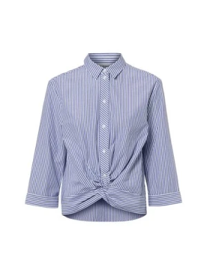 More & More Damska bluzka koszulowa Kobiety Bawełna niebieski|biały w paski,