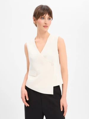 More & More Damska kamizelka garniturowa Kobiety biały,