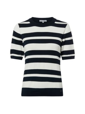 More & More Damska koszulka z dzianiny Kobiety Sztuczne włókno niebieski|biały w paski,