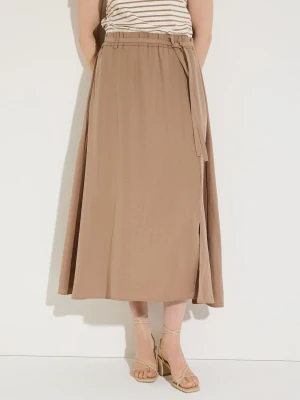 More & More Damska spódnica maxi Kobiety Sztuczne włókno brązowy,