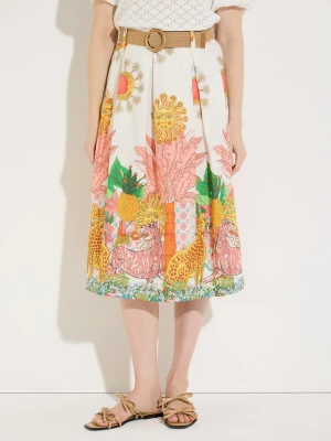 More & More Damska spódnica midi Kobiety Bawełna (100%) różowy,