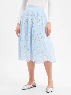 More & More Damska spódnica midi Kobiety Bawełna niebieski,