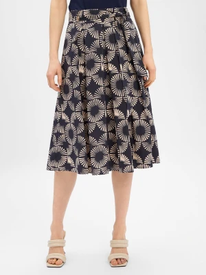 More & More Damska spódnica o linii A Kobiety Bawełna czarny|beżowy wzorzysty,