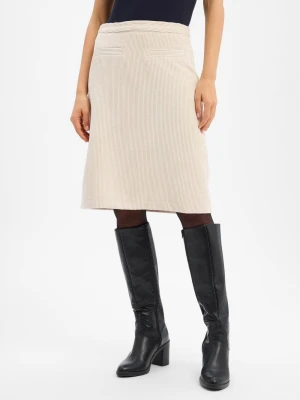 More & More Damska spódnica sztruksowa Kobiety beżowy jednolity,