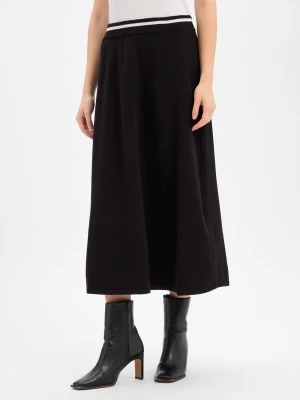 More & More Damska spódnica z dzianiny Kobiety wiskoza czarny jednolity,