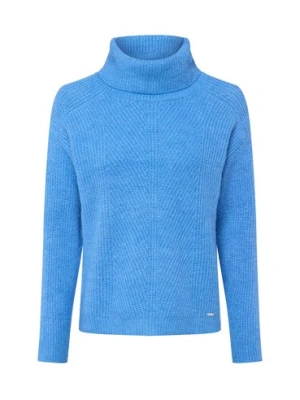 More & More Damski sweter z golfem Kobiety Sztuczne włókno beżowy|biały marmurkowy,