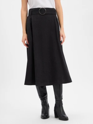 More & More Dżinsowa spódnica damska Kobiety Jeansy szary jednolity,