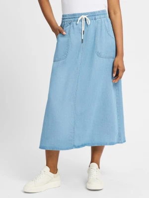 More & More Dżinsowa spódnica damska Kobiety Lyocell niebieski jednolity,