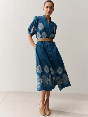 More & More Dżinsowa sukienka damska Kobiety Bawełna niebieski|biały,