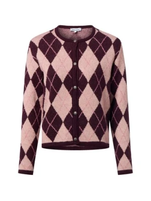 More & More Kardigan damski z zawartością wełny Kobiety różowy|lila wzorzysty,