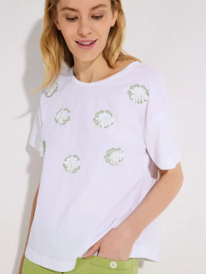 More & More Koszulka damska Kobiety Bawełna biały|zielony,