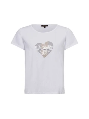 More & More Koszulka damska Kobiety Bawełna biały|srebrny jednolity,