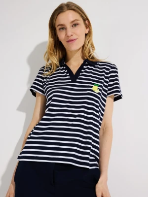 More & More Koszulka damska Kobiety Bawełna niebieski|biały w paski,