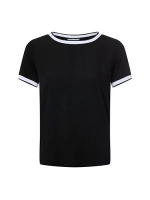 More & More Koszulka damska Kobiety Sztuczne włókno czarny jednolity,