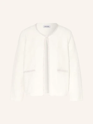 More & More Kurtka Bouclé Z Błyszczącą Przędzą weiss