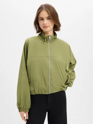 More & More Kurtka damska Kobiety Sztuczne włókno zielony jednolity,