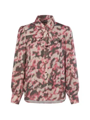 More & More Rozkloszowana bluzka damska Kobiety wiskoza zielony|różowy wzorzysty,