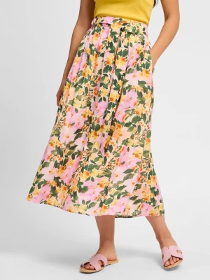 More & More Spódnica damska Kobiety Bawełna żółty|zielony|różowy wzorzysty,