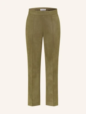 More & More Spodnie 7/8 W Stylu Skórzanym gruen