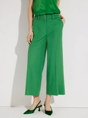 More & More Spodnie Kobiety Bawełna zielony jednolity,