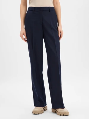 More & More Spodnie Kobiety niebieski wypukły wzór tkaniny,